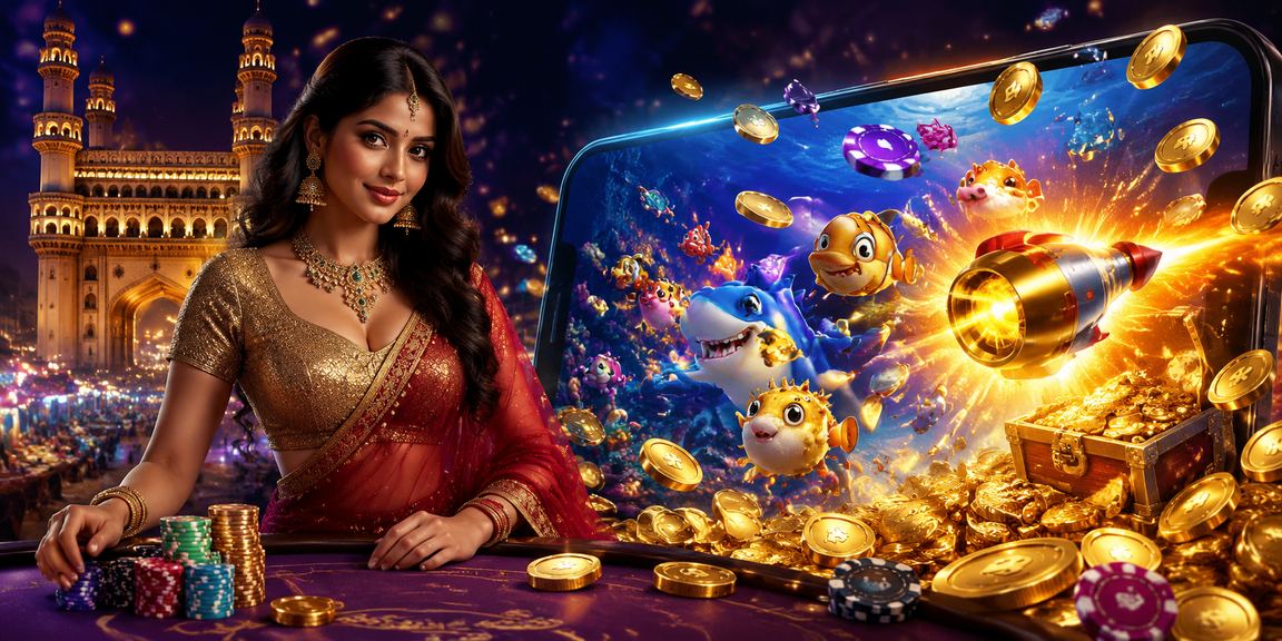 Player enjoying live casino game on mobile at night in Hyderabad